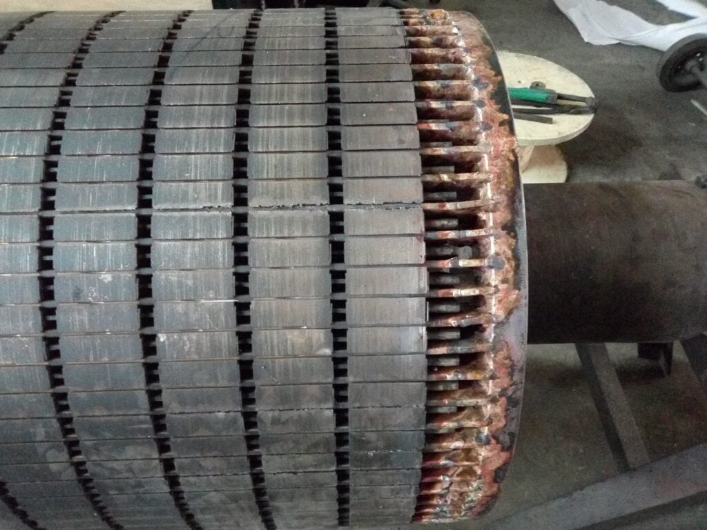 End ring deformation of rotor