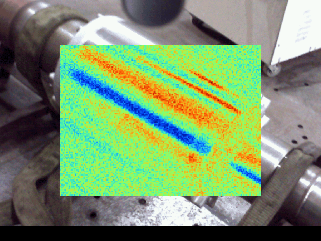 Infrared thermal image of rotor
